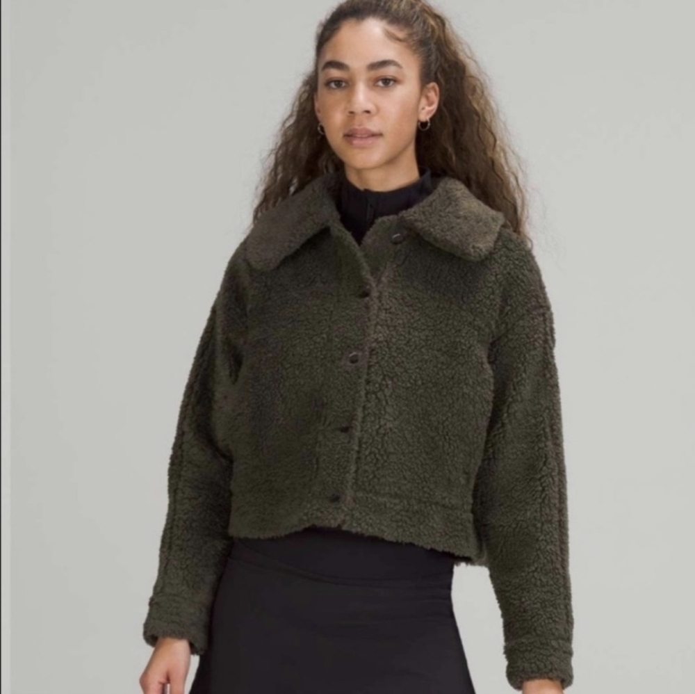 Lululemon Textured Fleece Button Jacket